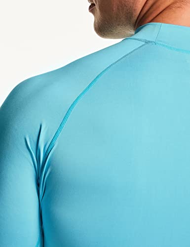 Men's Rash Guard Swim Shirts, UPF 50+ Quick Dry Mid/Short Sleeve Swimming Shirt, UV/SPF Water Surf Shirts
