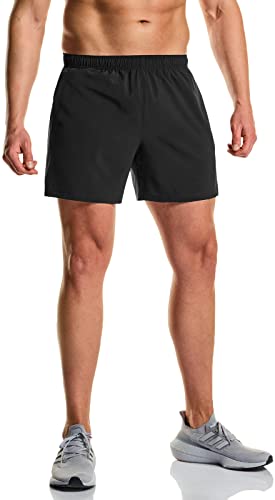 Men's Active Running Shorts, Training Exercise Workout Shorts, Quick Dry Gym Athletic Performance Shorts with Pockets