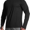 Men's UPF50+ Sun Protection Shirts, Quick Dry Long Sleeve Rash Guard, Athletic Running Workout Fishing Cooling Shirts
