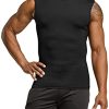 Men's Sleeveless Workout Shirts, Dry Fit Running Compression Cutoff Shirts, Athletic Training Tank Top