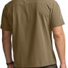 Men's Short Sleeve Tactical Shirts, UPF 50+ Ripstop Military Work Shirts, Breathable Button Down Outdoor Hiking Shirt