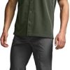 Men's Short Sleeve Tactical Shirts, UPF 50+ Ripstop Military Work Shirts, Breathable Button Down Outdoor Hiking Shirt