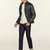 Men's Lightweight Packable Accent Puffer Jacket, Water-Resistant Winter Jackets