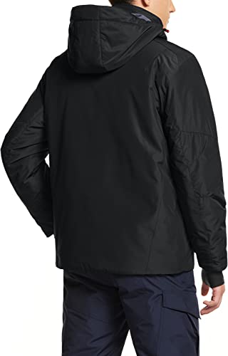 Men's Winter Ski Jacket, Waterproof Warm Insulated Snow Coats, Cold Weather Windproof Snowboard Jacket with Hood