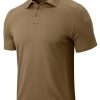 Men's Polo Shirts Quick Dry Performance Tactical Shirt Collared Golf Shirts Short Sleeve Casual Work Polos