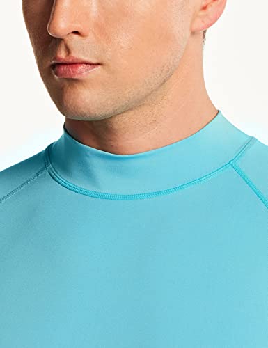 Men's Rash Guard Swim Shirts, UPF 50+ Quick Dry Mid/Short Sleeve Swimming Shirt, UV/SPF Water Surf Shirts
