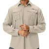 Men's Sun Protection Fishing Shirts Lightweight Long Sleeve UPF 50+ Travel Work Hiking Shirts with Pockets