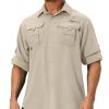 Men's Sun Protection Fishing Shirts Lightweight Long Sleeve UPF 50+ Travel Work Hiking Shirts with Pockets