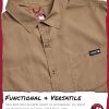 Men's Button Down Shirt - Breathable Mesh Lined Casual Ripstop Long and Short Sleeve Shirt (Sizes: S-XXL)