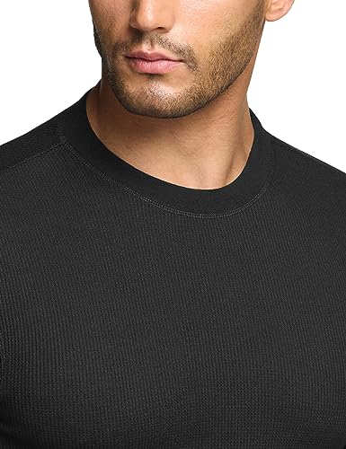 Men's Long Sleeve Thermal Underwear Tops, Midweight Waffle Shirt, Winter Cold Weather Thermal Shirts