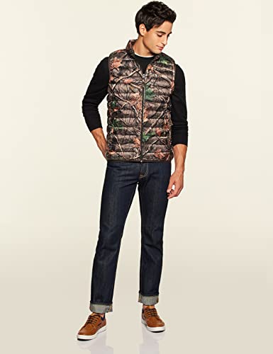 Men's Lightweight Packable Accent Puffer Vest, Water-Resistant Winter Outdoor Vests
