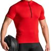 Men's Short Sleeve Bike Cycling Jersey, Quick Dry Breathable Reflective Biking Shirts with 3 Rear Pockets