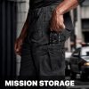 Men's Flex Stretch Tactical Pants, Water Resistant Ripstop Cargo Pants, Lightweight EDC Outdoor Work Hiking Pants