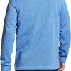 Men's Quarter Zip Thermal Fleece Lined Sweater, Winter Lightweight Soft Pullover Collar Sweatshirt