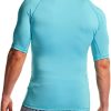 Men's Rash Guard Swim Shirts, UPF 50+ Quick Dry Mid/Short Sleeve Swimming Shirt, UV/SPF Water Surf Shirts