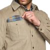 Men's Flannel Lined Shirt Jackets, Long Sleeved Rugged Plaid Cotton Brushed Suede Shirt Jacket