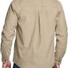 Men's Flannel Lined Shirt Jackets, Long Sleeved Rugged Plaid Cotton Brushed Suede Shirt Jacket