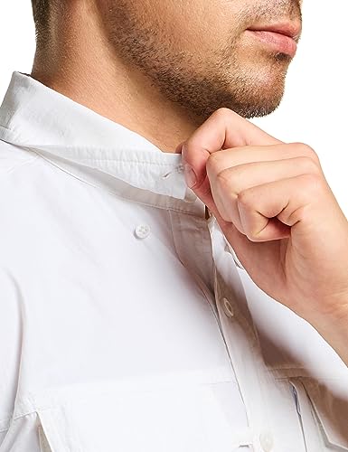 Men's Performance Fishing Shirt, Outdoor Recreation Short Sleeve Shirt, UPF 50+ Breathable Button Down Shirts