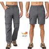 Men's Stretch Convertible Pants Zip-Off Lightweight Quick-Dry Hiking Fishing Travel Pants