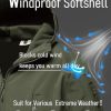 Men's Tactical Jacket 7 Pockets Performance Fleece Lined Water Resistant Ski Snow Soft Shell Winter Coats