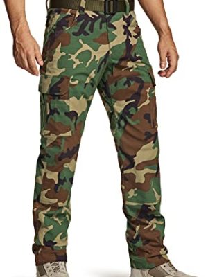 Men's Flex Ripstop Work Pants, Water Resistant Tactical Pants, Outdoor Utility Operator EDC Cargo Pants