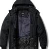 Men's Winter Ski Jacket, Waterproof Warm Insulated Snow Coats, Cold Weather Windproof Snowboard Jacket with Hood