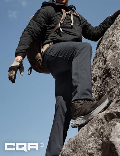 Men's Active Flex Tactical Pants, Water Resistant Lightweight Stretch Cargo Work Hiking Pants