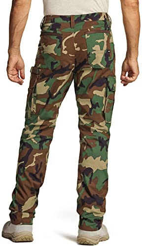 Men's Flex Ripstop Work Pants, Water Resistant Tactical Pants, Outdoor Utility Operator EDC Cargo Pants