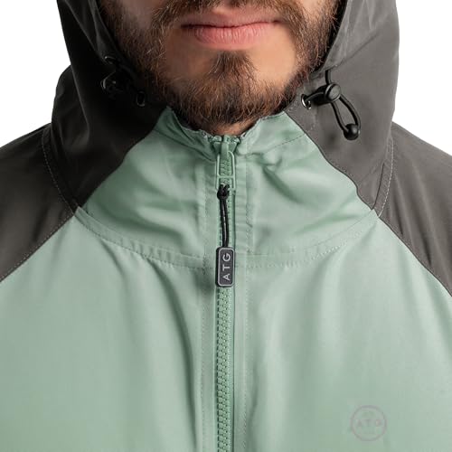 Men's Water Repellent Colorblock Raglan Half Zip Packable Windbreaker Jacket