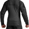 Men's Combat Shirt Tactical 1/4 Zip Long Sleeve Military BDU Shirts Camo EDC Top with Pockets