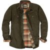 Men's 100% Cotton Brushed and Soft Twill Shirt Jacket with Flannel Lining