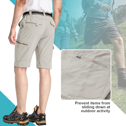 Mens Hiking Pants Convertible Lightweight Quick Dry Zip Off Fishing Safari Camping Travel boy Scout Pants