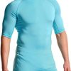 Men's Rash Guard Swim Shirts, UPF 50+ Quick Dry Mid/Short Sleeve Swimming Shirt, UV/SPF Water Surf Shirts