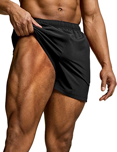 Men's Active Running Shorts, Training Exercise Workout Shorts, Quick Dry Gym Athletic Performance Shorts with Pockets