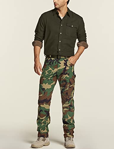 Men's Flex Ripstop Work Pants, Water Resistant Tactical Pants, Outdoor Utility Operator EDC Cargo Pants