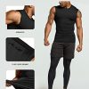 Men's Sleeveless Workout Shirts, Dry Fit Running Compression Cutoff Shirts, Athletic Training Tank Top