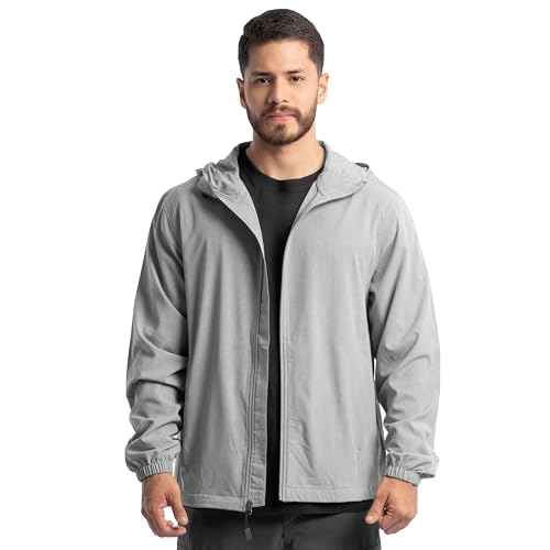 Men's Flex Ventilated Full Zip Windbreaker Hiking Jacket