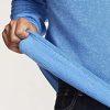 Men's Quarter Zip Thermal Fleece Lined Sweater, Winter Lightweight Soft Pullover Collar Sweatshirt