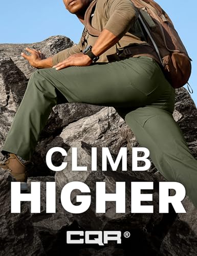 Men's Quick Dry Tactical Pants, Water Resistant Outdoor Pants, Lightweight Stretch Cargo Work Hiking Pants