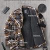 Men's Plaid Flannel Shirt Jacket, Long Sleeve Soft Warm Sherpa/Quilted Lined Jacket, Outdoor Button Up/Zip-Front Jacket