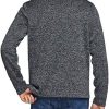 Men's Quarter Zip Thermal Fleece Lined Sweater, Winter Lightweight Soft Pullover Collar Sweatshirt