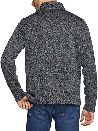 Men's Quarter Zip Thermal Fleece Lined Sweater, Winter Lightweight Soft Pullover Collar Sweatshirt