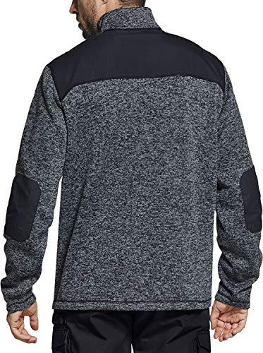 Men's Thermal Fleece Half Zip Pullover, Winter Outdoor Warm Sweater, Lightweight Long Sleeve Sweatshirt