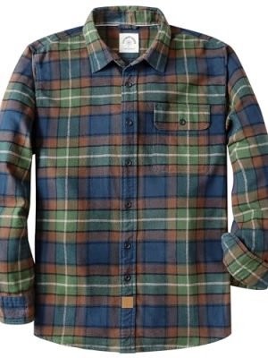 ®Mens Flannel Shirts Long Sleeve Flannel Shirt for Men Warm Casual Soft Cotton Button Down Plaid Mens Flannel Shirt