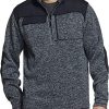 Men's Thermal Fleece Half Zip Pullover, Winter Outdoor Warm Sweater, Lightweight Long Sleeve Sweatshirt