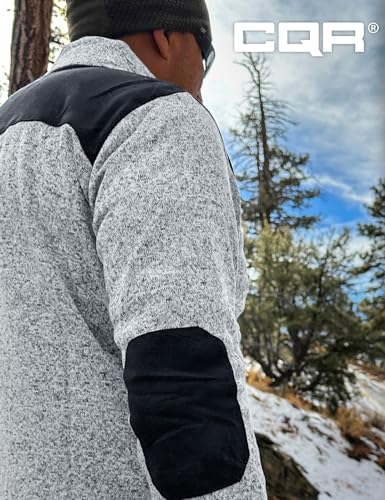 Men's Thermal Fleece Half Zip Pullover, Winter Outdoor Warm Sweater, Lightweight Long Sleeve Sweatshirt