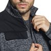 Men's Thermal Fleece Half Zip Pullover, Winter Outdoor Warm Sweater, Lightweight Long Sleeve Sweatshirt