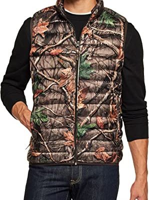 Men's Lightweight Packable Accent Puffer Vest, Water-Resistant Winter Outdoor Vests
