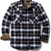 Men's 100% Cotton Plaid Flannel Shirt, Long Sleeve Shirt Jackets, Casual Outdoor Jacket with Pockets