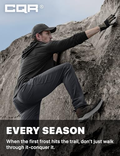 Men's Active Flex Tactical Pants, Water Resistant Lightweight Stretch Cargo Work Hiking Pants